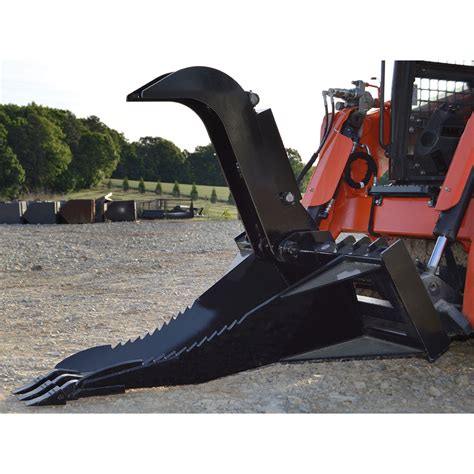 skid steer push trees over|skid steer stump bucket.